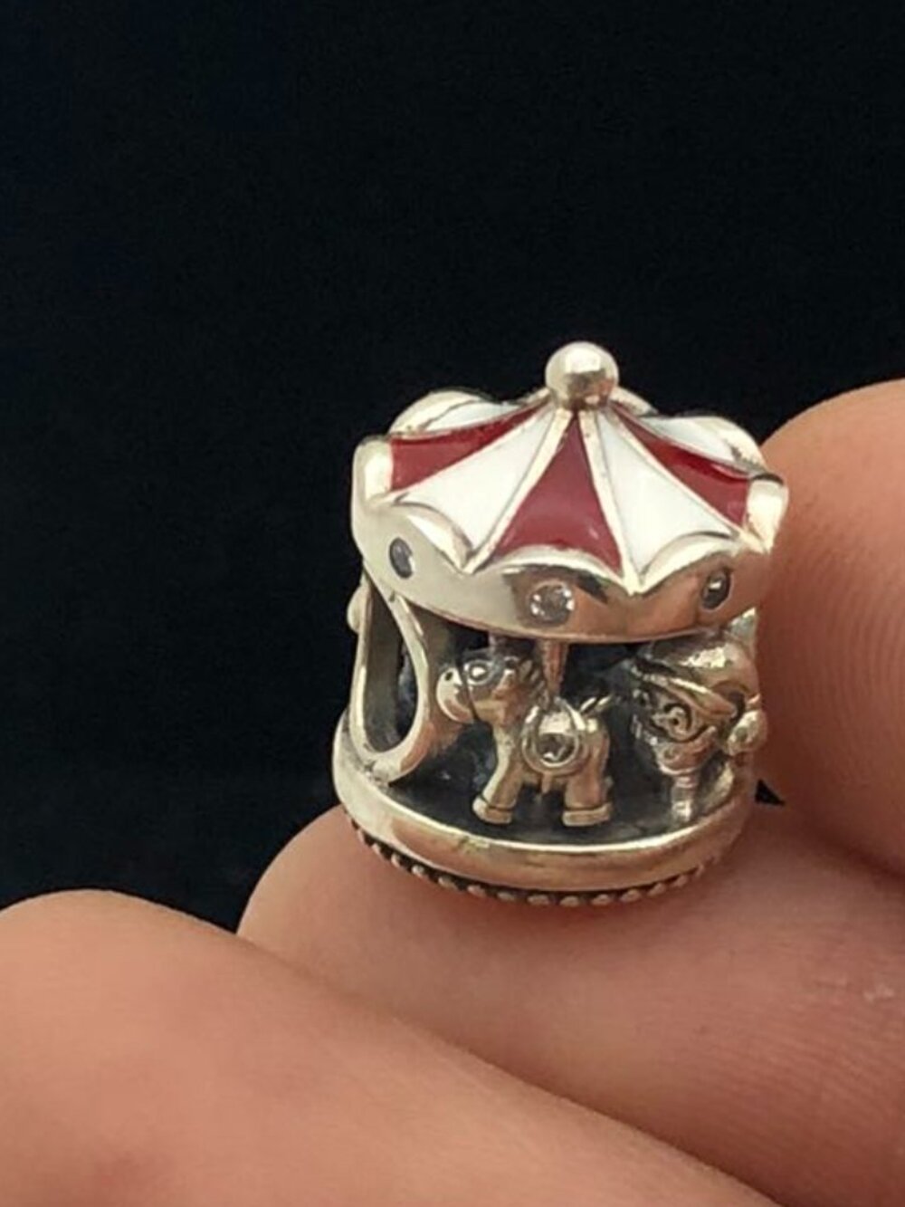 ✨🔥Pandora Merry Go Round Carousel Love Peace Believe Holiday Charm